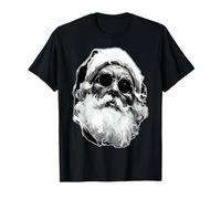 Noir Santa Claus en Gafas de Sol Navidad Pinceladas Arte Camiseta