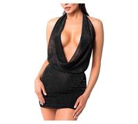 Noir Vestido de Mujer Orgia Luminara, Negro, XL