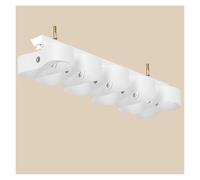 NOIRDA Carril De Cortina De Techo En Forma De S para Privacidad Y Divisores De Ambientes, Riel Ultrafino para Sistema De Rieles Transversales Ondulados(Blanca,330cm(3 * 110cm))