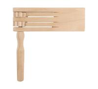 Noise Maker, Wooden Rattle, Sturdy Build Easy Grip Classic Design Cultural Touch Fun Spinner, Loud Sound Wooden Craft, Traditional Instrument for Party, 6.1x5.91inches