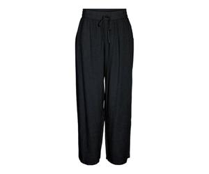 NOISY MAY Amplio Culotte de Ajuste Relajado en Tela de Jogging de Lino con Estilo Casual, Color:Negro, Talla:XL