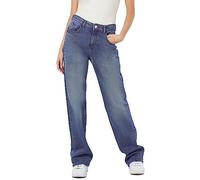 NOISY MAY Calças de ganga com Corte direito Regular Waist Denim Zipper NMYOLANDA., Color:Azul, Talla:26W / 30L, Largo de la Pierna:L30