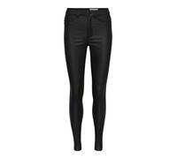 Noisy May NMCALLIE HW Skinny Coated Pants Noos Pantalón, Negro, L 30 para Mujer