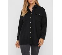 Noisy May Camisa de mujer de manga larga con abotonado frontal. Negro 36 (S)