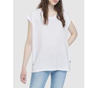 Noisy May Camiseta de mujer Noisy May básica lisa. Blanco 36 (S)
