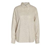 Noisy may Camiseta Holgada para Mujer Nmleilani L/S WVN Noos, Natural, XS