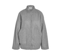 NOISY MAY Chaqueta de Mujer Oversize Cuello Alto Mangas Largas Bolsillos Delanteros, Color:Gris-2, Talla:XS