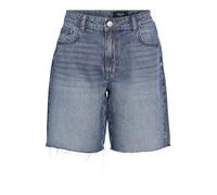 NOISY MAY Damen Shorts De Mezclilla Bermuda con Flecos Y Etiqueta En La Parte Trasera