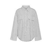 NOISY MAY Elegantes Hemd Blusa a rayas Manga larga Bolsillos en el pecho