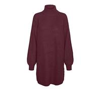 Noisy may Knit Dress Nmtimmy L/S Vestido de Punto Noos, Windsor Wine, M para Mujer