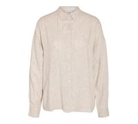 Noisy may Camiseta Holgada para Mujer Nmleilani L/S WVN Noos, Natural, XS