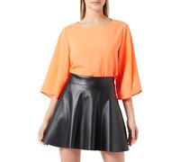 Noisy may Nmandy PU HW Flared Skirt Wvn Noos Falda, Negro, M para Mujer