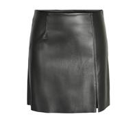 Noisy May NMCLARA Penny PU HW Slit Skirt CURVENOOS, Falda Mujer, Black,
