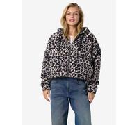 Noisy May NMCUDDLE CROP HOOD LEO JACKET M Negro