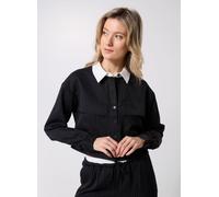 Noisy May NMDALLAS L/S CROP PINSTRIPE SHIRT FWD XL Negro