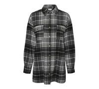 Noisy May Nmflanny L/S Long Shacket Bg Noos Chaqueta, Negro 1, XS para Mujer