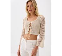Noisy May NMGIANNA LS CROP KNIT CARDIGAN FWD XS Beige