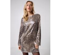 Noisy May NMJESSY L/S MINI SEQUIN DRESS JRS L Plateado