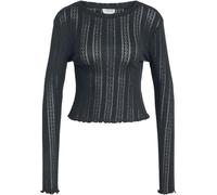 Noisy may NMJUDY L/S BABYLOCK Detail Top FWD Noos Camisa Manga Larga, Negro, XS para Mujer