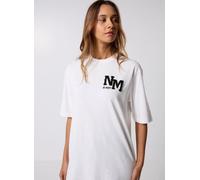 Noisy May NMKOKOON S/S EMB T-SHIRT JRS L Blanco