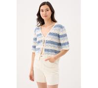 Noisy May Nmlaika S/S Tie Knit Top Fwd XS Multicolor