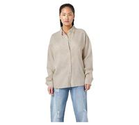 Noisy may Nmleilani L/S Camiseta Holgada Wvn Noos Camisa, Natural, S Mujeres