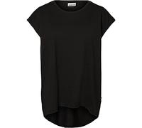 NOISY MAY NMMathilde Loose Long Top Mujer Camiseta Negro 50% algodón, 50% poliéster Ancho