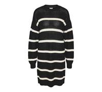 Noisy may NMMAYSA L/S O-Neck Knit Dress Noos, Negro/Rayas: Eggnog, L