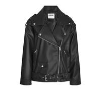 NOISY MAY NMPAULINA Oversize Biker Jacket Noos Chaqueta de Cuero sintético, Black, S para Mujer