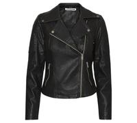 NAME IT Nmrebel L/s PU Jacket-Noos Chaqueta, Negro (Black), 40 (Talla del Fabricante: Medium) para Mujer