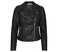 NOISY MAY NMRebel PU Jacket Mujer Chaqueta imitación cuero Negro S 100% poliéster