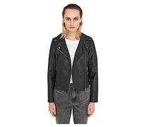 NOISY MAY NMRebel PU Jacket Mujer Chaqueta imitación cuero Negro XXL 100% poliéster