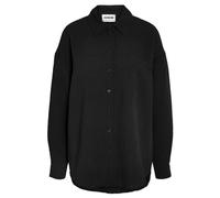 Noisy May Nmripple L/S Camisa Oversize Wvn Noos Blusa de Manga Larga, Negro, L para Mujer