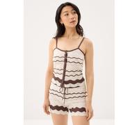 Noisy May Nmsadie S/L Strap Knit Top L Beige