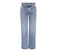Noisy may NMYOLANDA NW Wide Jeans AZ236LB Noos, Mezclilla De Color Azul Claro, 32W x 32L para Mujer