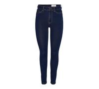 NOISY MAY Pantalones de Mujer, Dark Azul Denim, 31W / 32L