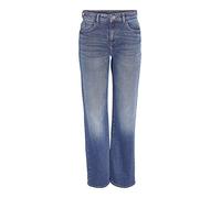 NOISY MAY Pantalones Vaqueros Rectos Cintura Regular Denim Holgado con Cremallera NMYOLANDA, Color:Azul, Talla:29W / 30L, Largo de la Pierna:L30
