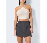 Noisy May Top de punto de mujer cuello halter. Crudo 40/L