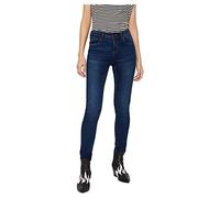 NOISY MAY Vaqueros Ajustados de Talle Alto para Mujer Pantalones Vaqueros de Mezclilla elásticos NMCALLIE, Color:Azul, Talla:33W / 30L, Largo de la Pierna:L30