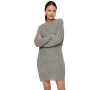 Noisy may Vestido Corto de Punto Femenino, Medium Grey Melange 2, L
