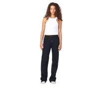 NOISY MAY Women's Denim Pants Wide Leg Mid Waist Stretch Pants NMYOLANDA, Color:Negro-2, Talla:28W / 30L, Largo de la Pierna:L30