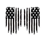 NOK1994 - Pegatina de vinilo con bandera estadounidense e imagen inversa de 3.1 pulgadas de ancho, para coches, camiones, furgonetas, paredes, laptop, color negro, 6.6 x 5.5 pulgadas