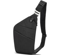 Nokamier Bandolera Hombre Sling Bag Cruzada al Hombro Antirrobo Bolsa de Pecho Crossbody Ligero Mochila Cruzada Hombre para Casual Senderismo Ciclismo Viaje, Negro