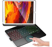 NOKBABO Funda para iPad de 9ª generación con Teclado y Panel táctil Giratorio de 360° y retroiluminación de 7 Colores y Puerto para iPad 9e8e7ª generación 10,2 y iPad Air 3ª generacióniPad Pro 10,5 -