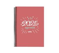 Nokers - Agenda 2025 diaria | Agenda anual 16x23 cm, tapas acabado Soft Touch, Espiral, papel 100g/m²| Enero a Diciembre 2025 vista diaria | Forest