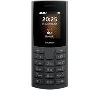 Nokia 105 4G 2ª edición (2024, pantalla 1,77", batería extraíble 1450 mAh, memoria 128 MB expansible, Bluetooth 5.0, USB-C, jack 3,5 mm, doble SIM, IP54, radio FM)
