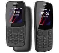 Nokia 106 Policarbonato Batería Larga Duración 2000 Contactos Juegos Integrados Negro
