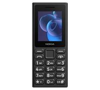 Nokia 110 2024: pantalla de 2 pulgadas, batería de 1000 mAh, cámara con flash utilizable también como linterna, 4 MB RAM, memoria 4 MB ampliable hasta 32 GB, Dual SIM, radio FM, MP3, USB Type-C, IP54