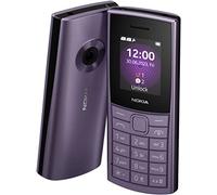 Nokia Teléfono 110 4G con cámara, Bluetooth, radio FM, reproductor de MP3, MicroSD, batería de larga duración y juegos precargados, SIM dual, morado
