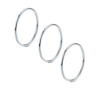 NOKMIT - Anillos apilables de 1 mm chapados en oro de 14 quilates, para mujer, hombre, banda de eternidad, nudillos, anillo de dedo medio, plateado/rosa/oro, cúpula lisa, ajuste cómodo, tamaño 5 a 10